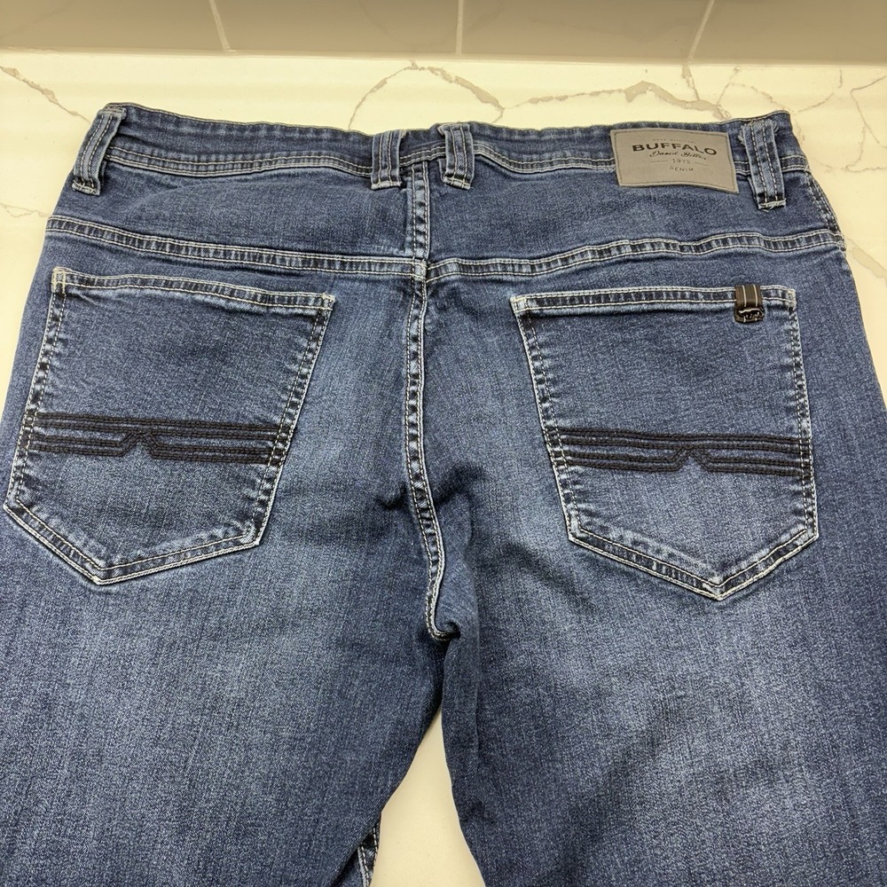 Buffalo David Bitton Mens Evan-x Slim Straight Stretch Jeans Size W36 L32 - Picture 4 of 10